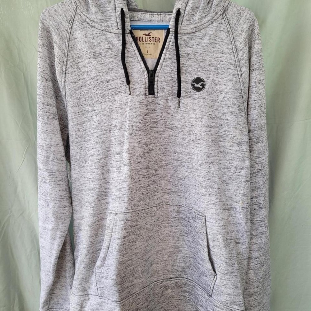 Gray hollister hoodie large